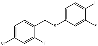 (4-CHLORO-2-FLUOROBENZYL)(3,4-DIFLUOROPHENYL)SULFANE Struktur