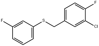 (3-CHLORO-4-FLUOROBENZYL)(3-FLUOROPHENYL)SULFANE Struktur