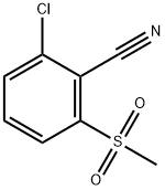 2-chloro-6-methanesulfonylbenzonitrile Struktur