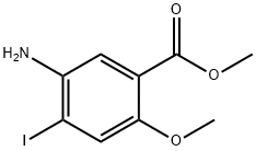 5-Amino-4-iodo-2-methoxy-benzoic acid methyl ester Struktur