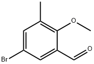 5-Bromo-2-methoxy-3-methylbenzaldehyde Struktur