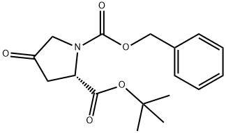 (S)-1-benzyl 2-tert-butyl 4-oxopyrrolidine-1,2-dicarboxylate Struktur