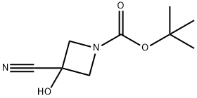 tert-butyl 3-cyano-3-hydroxyazetidine-1-carboxylate Struktur