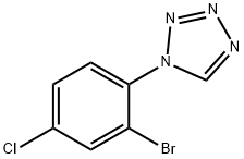 1-(2-Bromo-4-chlorophenyl)-1H-tetrazole Struktur