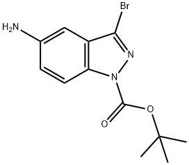 5-Amino-3-bromo-indazole-1-carboxylic acid tert-butyl ester Struktur