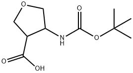 4-{[(tert-butoxy)carbonyl]amino}oxolane-3-carboxylic acid Struktur