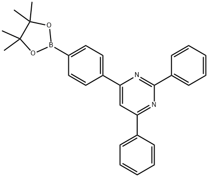 2,4-diphenyl-6-[4-(4,4,5,5-tetramethyl-1,3,2-dioxaborolan-2-yl)phenyl]-Pyrimidine Struktur