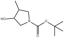 tert-butyl 3-hydroxy-4-methylpyrrolidine-1-carboxylate Struktur