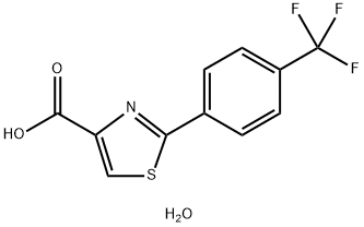 2-[4-(trifluoromethyl)phenyl]-1,3-thiazole-4-carboxylic acid hydrate Struktur