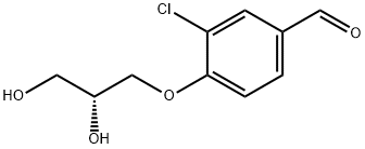 Benzaldehyde, 3-chloro-4-[(2R)-2,3-dihydroxypropoxy]- Struktur