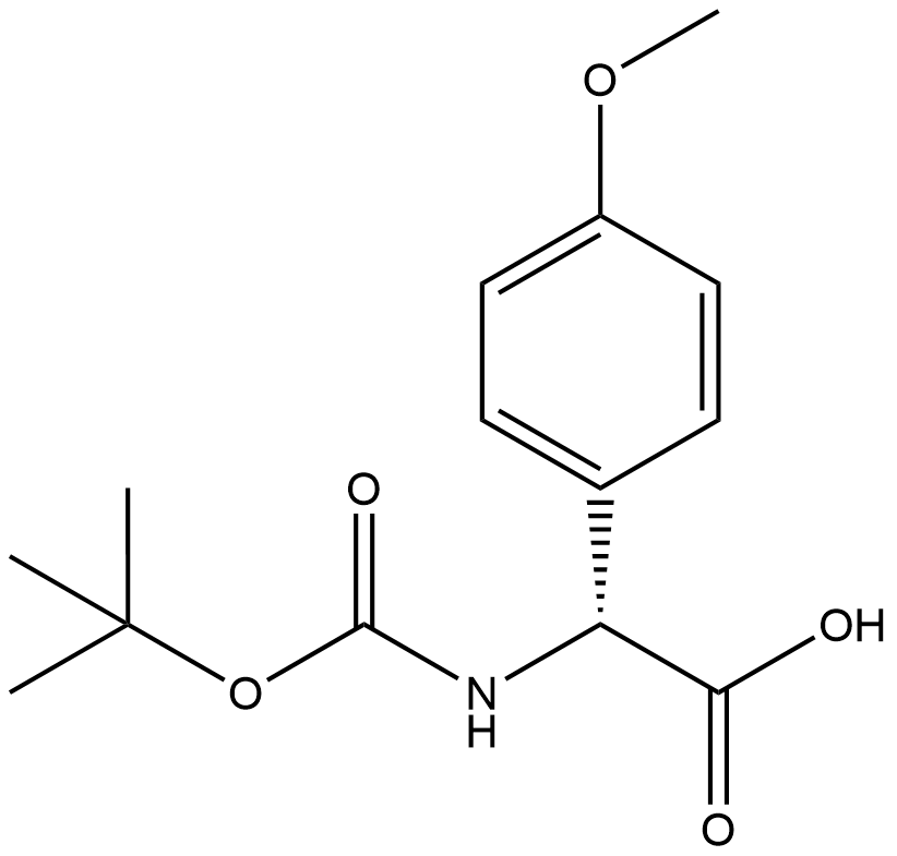 Boc-(R)-2-Amino-2-(4-methoxyphenyl)acetic acid Struktur