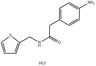 2-(4-aminophenyl)-N-(thiophen-2-ylmethyl)acetamide Struktur