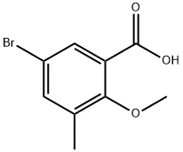 5-bromo-2-methoxy-3-methylbenzoic acid Struktur