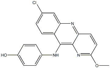 4-(7-chloro-2-methoxybenzo[b][1,5]naphthyridin-10-ylamino)phenol Struktur