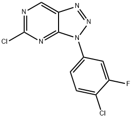 5-氯-3-(4-氯-3-氟苯基)-3H-[1,2,3]三唑并[4,5-D]嘧啶, 1627180-68-0, 結(jié)構(gòu)式