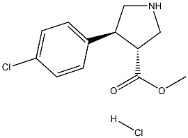 methyl (3R,4S)-4-(4-chlorophenyl)pyrrolidine-3-carboxylate hydrochloride Struktur