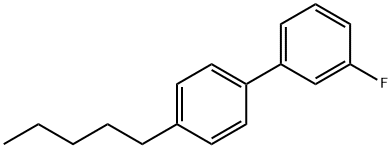 4'-Pentyl-3-fluorobiphenyl Struktur