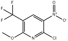 2-Chloro-6-methoxy-3-nitro-5-(trifluoromethyl)-pyridine Struktur