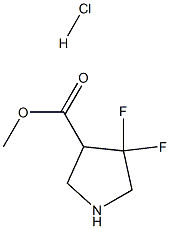 methyl 4,4-difluoropyrrolidine-3-carboxylate hydrochloride Struktur