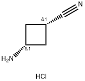 cis-3-aminocyclobutanecarbonitrile hydrochloride Struktur