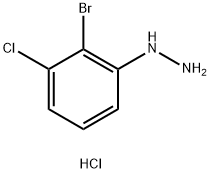 (2-bromo-3-chlorophenyl)hydrazine hydrochloride Struktur