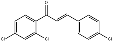 (2E)-3-(4-chlorophenyl)-1-(2,4-dichlorophenyl)prop-2-en-1-one Struktur