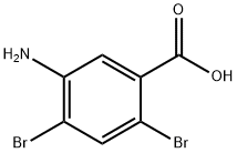 5-Amino-2,4-dibromo-benzoic acid Struktur