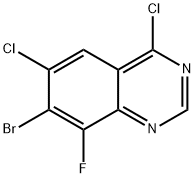 7-bromo-4,6-dichloro-8-fluoroquinazoline Struktur