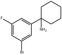 1-(3-bromo-5-fluorophenyl)cyclohexan-1-amine Struktur