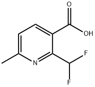 2-Difluoromethyl-6-methyl-nicotinic acid Struktur