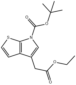 N-BOC-4-(2-ETHOXY-2-OXOETHYL)-6H-THIENO[2,3-B]PYRROLE Struktur