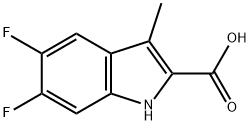 5,6-difluoro-3-methyl-1H-indole-2-carboxylic acid Struktur