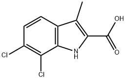 6,7-dichloro-3-methyl-1H-indole-2-carboxylic acid Struktur