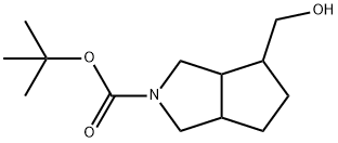 (3aR,4R,6aR)-tert-butyl 4-(hydroxymethyl)hexahydrocyclopenta[c]pyrrole-2(1H)-carboxylate Struktur