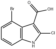 4-bromo-2-chloro-1H-indole-3-carboxylic acid Struktur