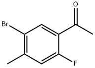 1-(5-Bromo-2-fluoro-4-methyl-phenyl)-ethanone Struktur