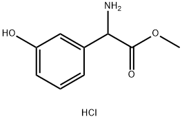 RS-3-hydroxyphenylglycine methyl ester hydrochloride Struktur