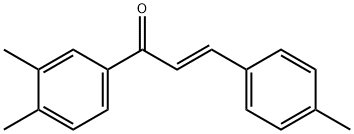 (2E)-1-(3,4-dimethylphenyl)-3-(4-methylphenyl)prop-2-en-1-one Struktur