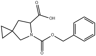 5-[(benzyloxy)carbonyl]-5-azaspiro[2.4]heptane-6-carboxylic acid Struktur