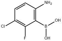 (6-amino-3-chloro-2-fluorophenyl)boronic acid Struktur