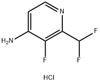 2-(Difluoromethyl)-3-fluoropyridin-4-amine hydrochloride Struktur