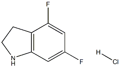 4,6-Difluoro-2,3-dihydro-1H-indole HCL Struktur