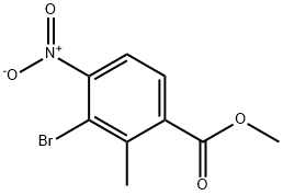 3-Bromo-2-methyl-4-nitro-benzoic acid methyl ester Struktur