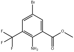 2-Amino-5-bromo-3-trifluoromethyl-benzoic acid methyl ester Struktur