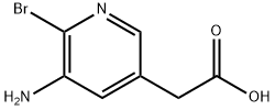 2-(5-amino-6-bromopyridin-3-yl)acetic acid Struktur