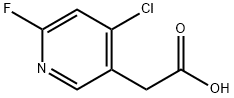 2-(2-chloro-4-fluoropyridin-3-yl)acetic acid Struktur