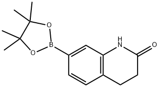 3,4-dihydro-7-(4,4,5,5-tetramethyl-1,3,2-dioxaborolan-2-yl)quinolin-2(1H)-one Struktur