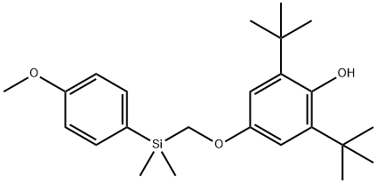 2,6-Bis(1,1-dimethylethyl)-4-[[(4-methoxyphenyl)dimethylsilyl]methoxy]phenol Struktur