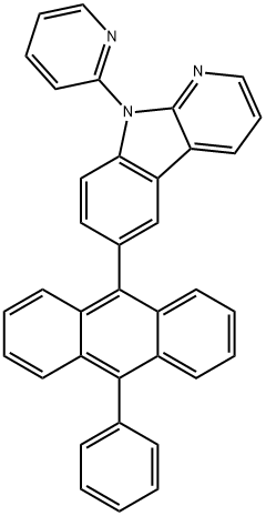 9H-Pyrido[2,3-b]indole, 6-(10-phenyl-9-anthracenyl)-9-(2-pyridinyl)- Struktur