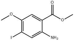 2-Amino-4-iodo-5-methoxy-benzoic acid methyl ester Struktur